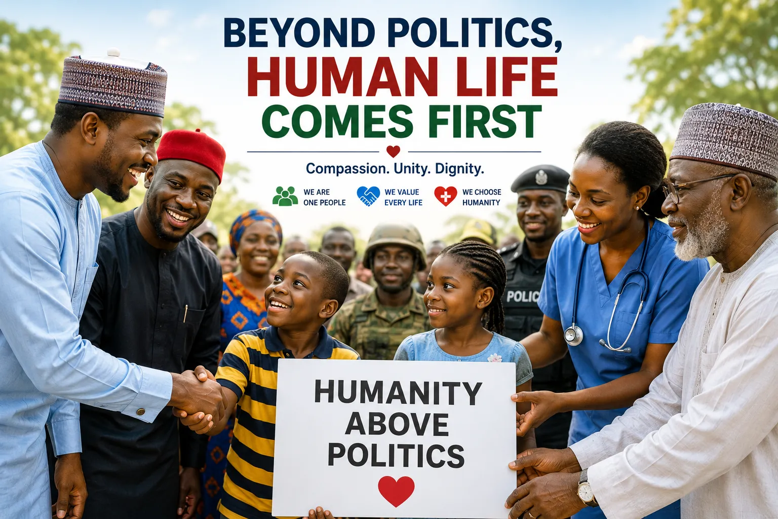 Beyond Politics, Human Life Comes First